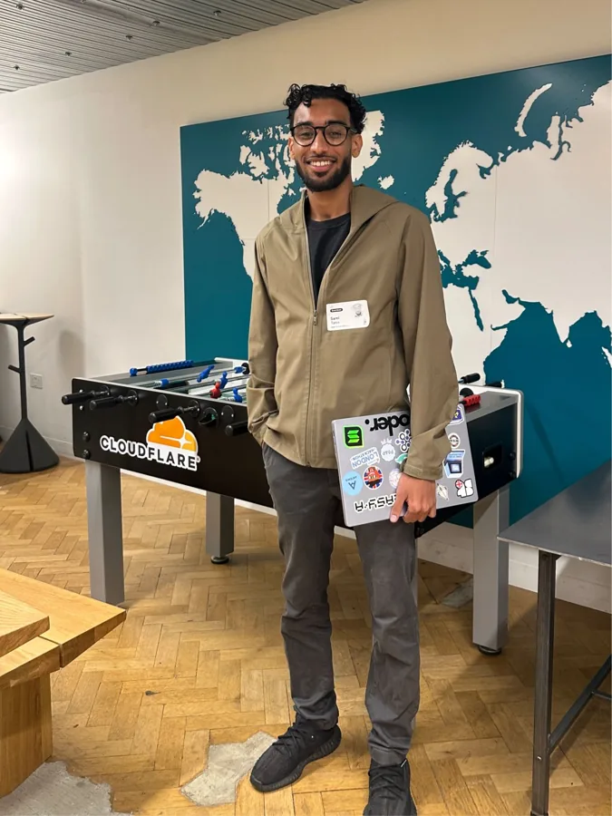 Sami at a community technology event